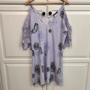 Sheilay Purple lightweight Fairy core Blouse. Size L.
